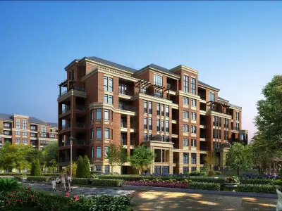 3Dmax fashion city commercial square building 125 3D model