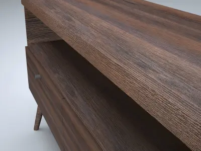 Modern Chest of Drawers Low-poly 3D model