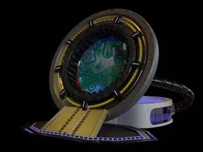 Sci Fi time travel portal Free 3D model