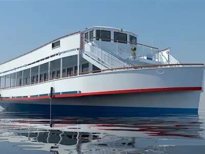 Tour Boat 3D model buy