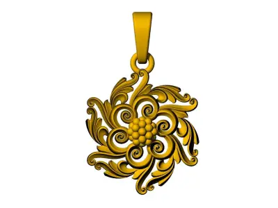 Womens Plain Pendant 001 3D print model