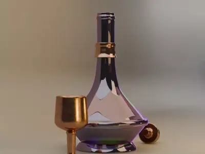 Alchemist Elixir Decanter Set Medieval Potion  Free 3D print model
