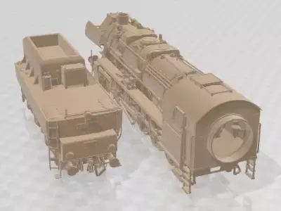 BR 52 Locomotive Steam Train Printable 3D print model