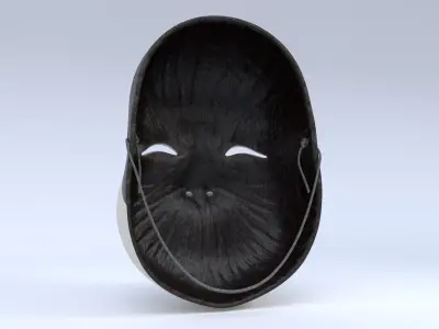 Japanese Noh mask collection 3D model