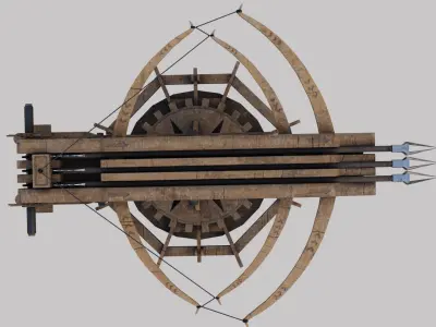 Ballista Weapon -  Arrow Shooter Low-poly 3D model