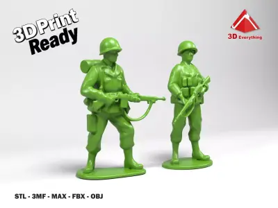 Plastic soldiers figures 2 3D print model