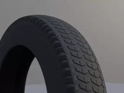 Tire Wheel Low-poly 3D model