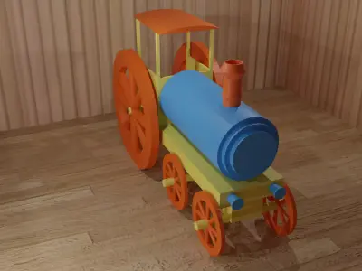Train Low-poly 3D model 2