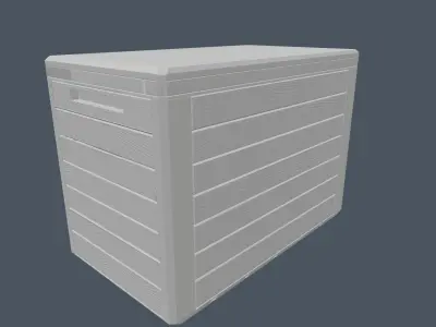 Wooden Box 3D model 3