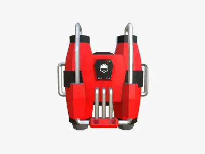 Jetpack Low Poly J02 - SciFi Character Design Low-poly 3D model