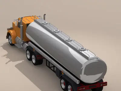 US tanker truck 3D model