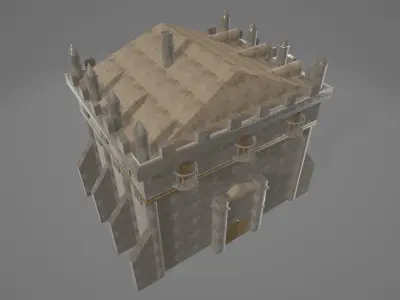 Medieval Castle 3D Model  Low-Poly Palace Design for Games Low-poly 3D model