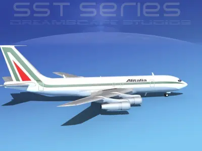 Boeing 707-320 SS Alitalia 3D model