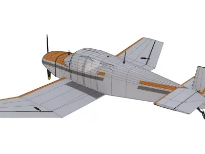 Jodel D112 Low-poly 3D model