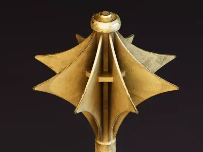 Fantasy Medieval Mace Weapon Set Low-poly 3D model