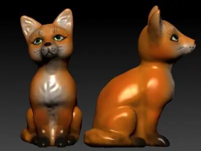 Fox Statue 3D model