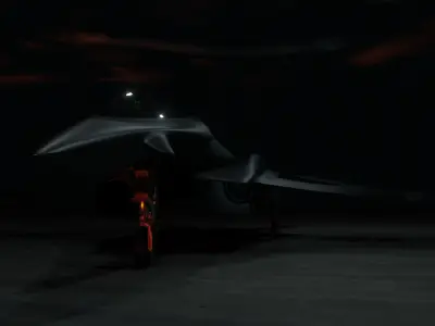 ZA Viper Multirole Strike Fighter Jet  Low-poly 3D model