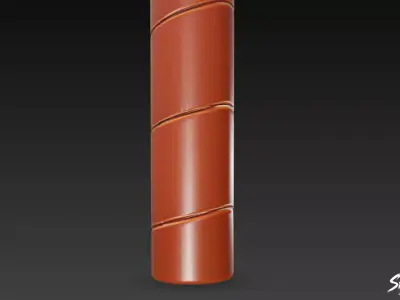 Dynamite Stick Low-poly 3D model