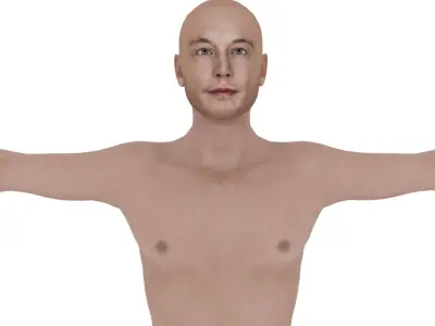 Elon musk Low-poly 3D model