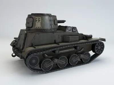 Low Poly Type 94 TK tankette Low-poly 3D model