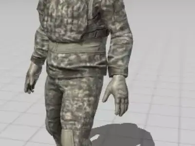 tactikalsoldier soldier in camouflage Low-poly 3D model