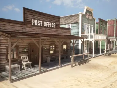 Western Town 3D model by squir
