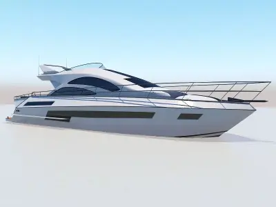 Yacht 3D model purchase
