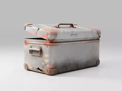 Post Apocalyptic Broken Toolbox Low-poly 3D model