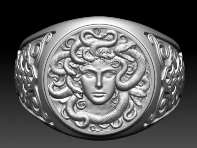 MEDUSA THEMED RING 3D print model