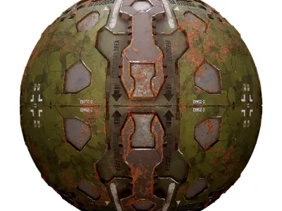 PBR Sci-Fi Industrial Texture 59 Low-poly 3D model