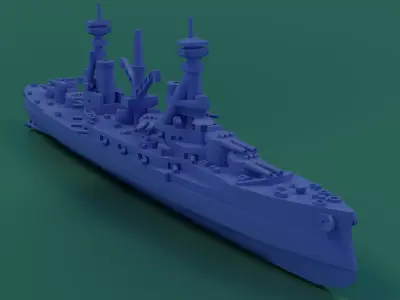 HMS Agincourt 1913 3D print model
