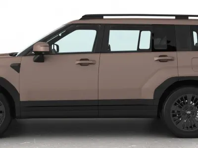 Hyundai Santa Fe 2024 Opening doors and trunk 3D model