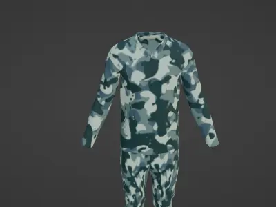Soldier Uniform Low-poly 3D model get