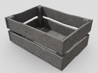 CC0 - Crate 5 wooden Free low-poly 3D model