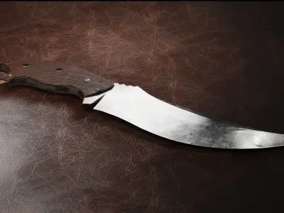 combat Knife for quick draw Low-poly 3D model