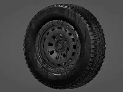Ultra realistic Used offroadTire 3d model Free 3D model