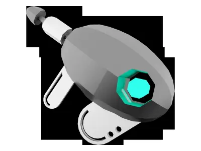 3d ray gun low poly icon 3D model