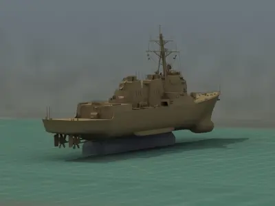 Arleigh Burke Class FlightIIA 3D Print Model 3D print model