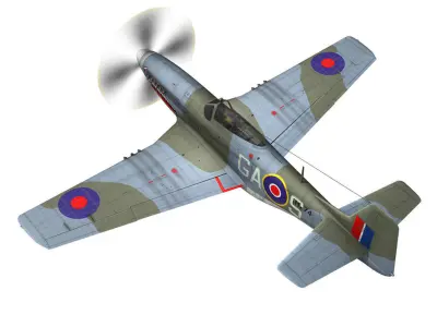 North American P-51K Mustang MK IV - RAF 3D model
