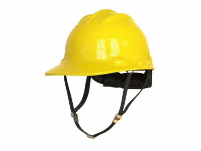 worker Safety helmet with belt Low-poly 3D model
