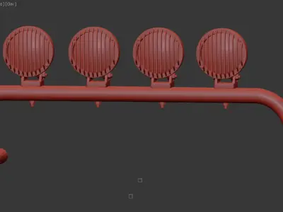 Trucks and off road lights 3D model