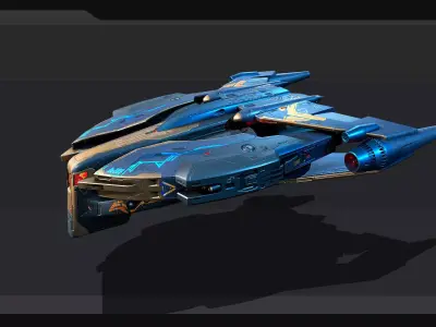BB3 - GUARDIAN Destroyer Low-poly 3D model