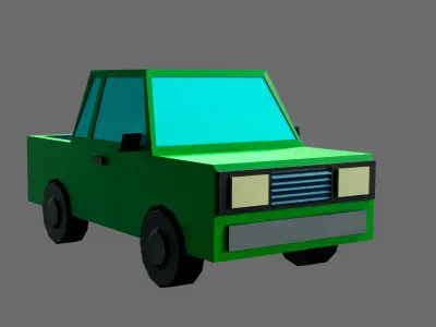 low poly cars Free low-poly 3D model