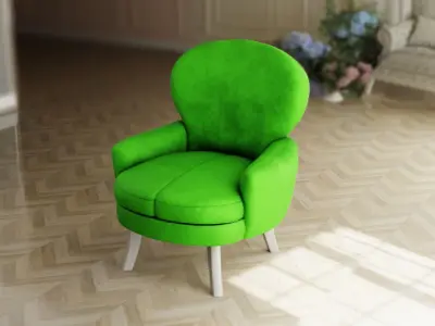 Furniture Accent Chairs Bohemian 014 Low-poly 3D model