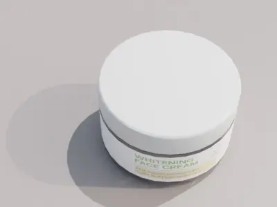 Jar with Cream Low-poly 3D model