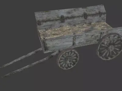 haycart Low-poly 3D model