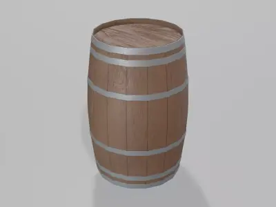 Heavy Toasted Lowpoly Rundlet Barrel Low-poly 3D model