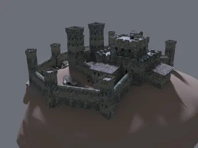 castle medieval 3D model purchase