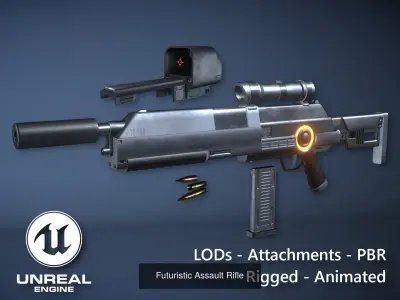 Futuristic Weapons 3D Model Collection