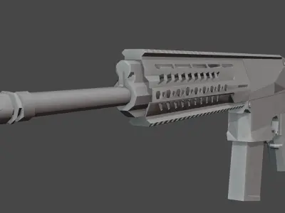 Milli Piyade Tufegi MPT76 Low Poly - Free Model Free low-poly 3D model